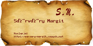 Sárváry Margit névjegykártya